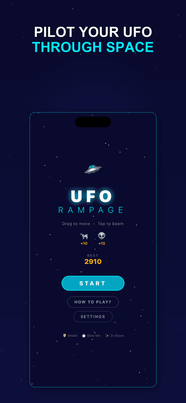 UFO Rampage menu screen